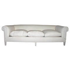 Long and Lovely Fully Refurbished Sofa in Muslin