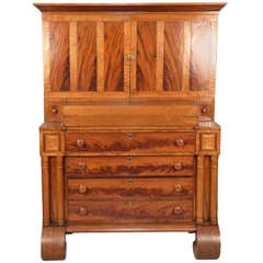 Late 19th Century Flamed Mahogany Secretaire 9