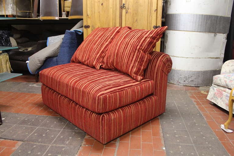 American Luxurious and Plush Canape in a Vibrant Stripe For Sale