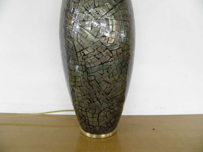 Large and Unusual Iridescent Vases with Lamp Application In Excellent Condition For Sale In Bronx, NY