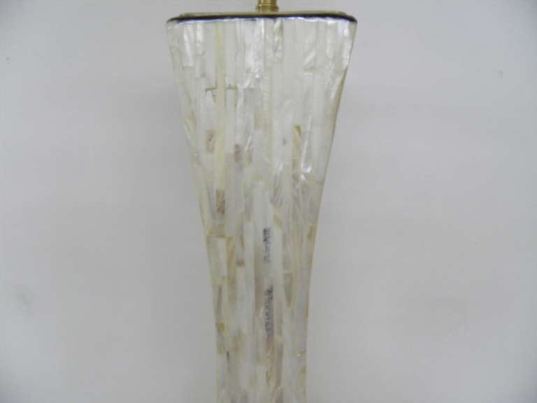 Mid-20th Century Pair Of Iridescent Textured Vases With Lamp Application For Sale