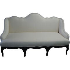 oversized English Divan with carved base 1940's
