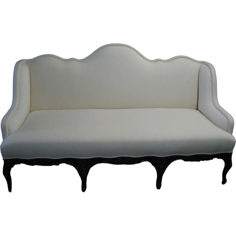 oversized English Divan with carved base 1940
s