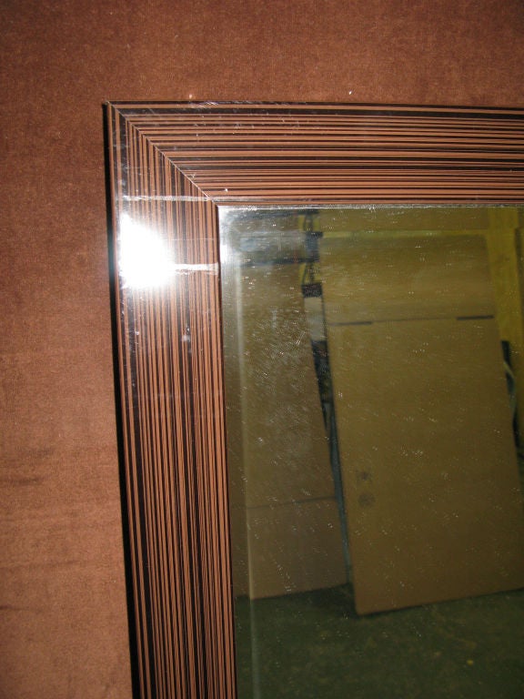 Pair of   Lemon-wood lacquered mirrors For Sale 1