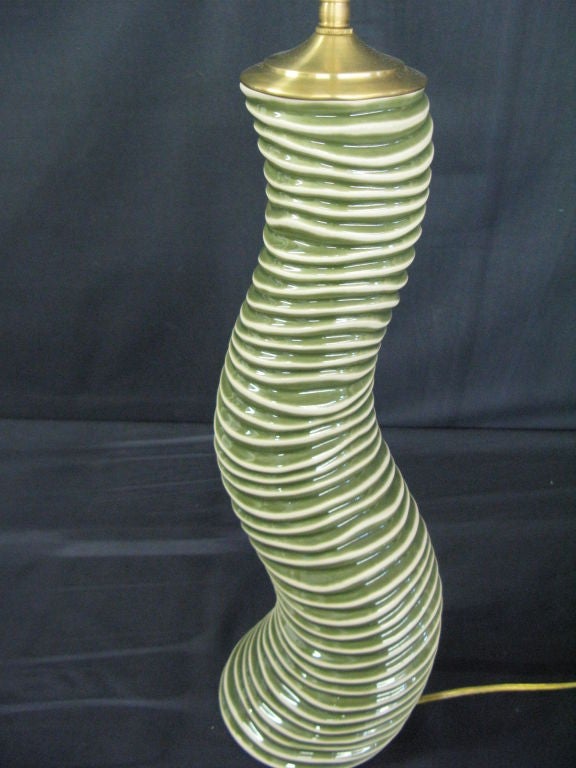 Pair of Unique botanical inspired table lamps. In Excellent Condition For Sale In Bronx, NY