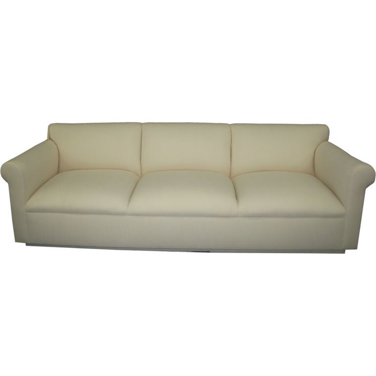 Large, tight back, tight seat sofa, fully refurbished at 1stDibs | tight  back sofas