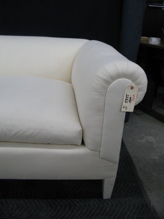 Large comfortable rolled arm sofa, fully refurbished