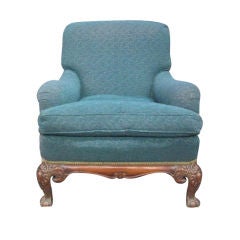 Amazing 40's club chair with highly decorative base