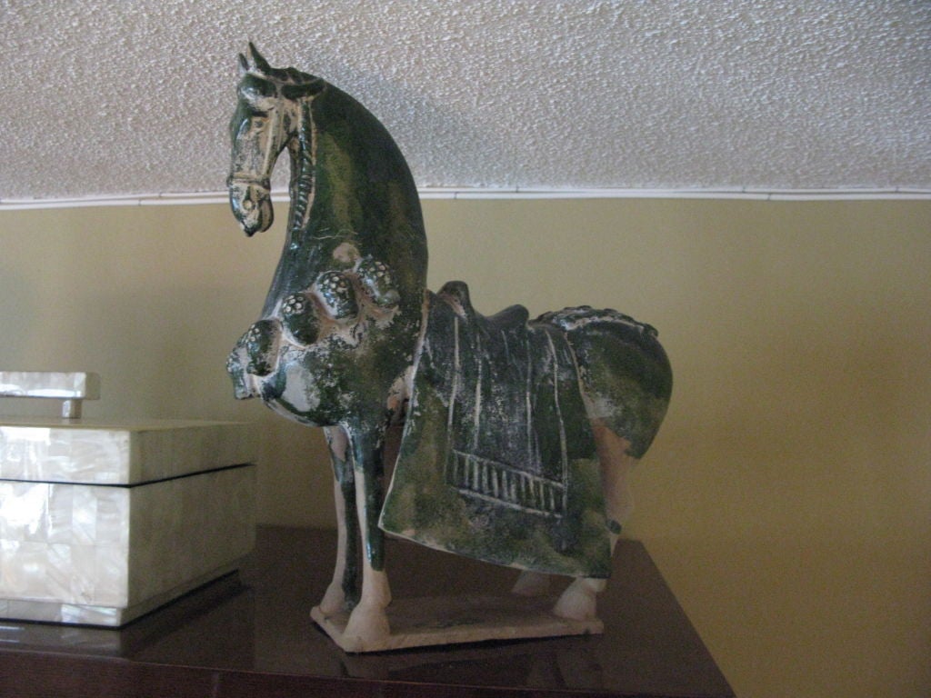 Pair of Asian antique horses.