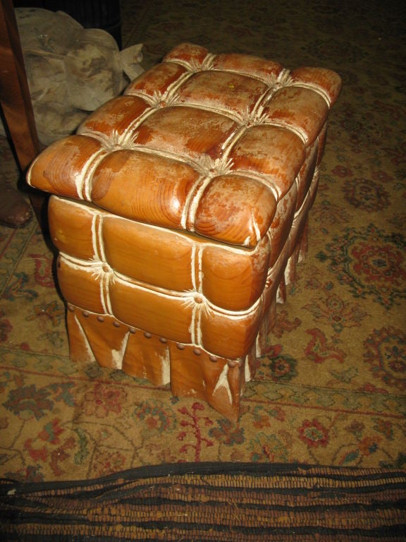 French Country whimsical ottoman/ Trunk.