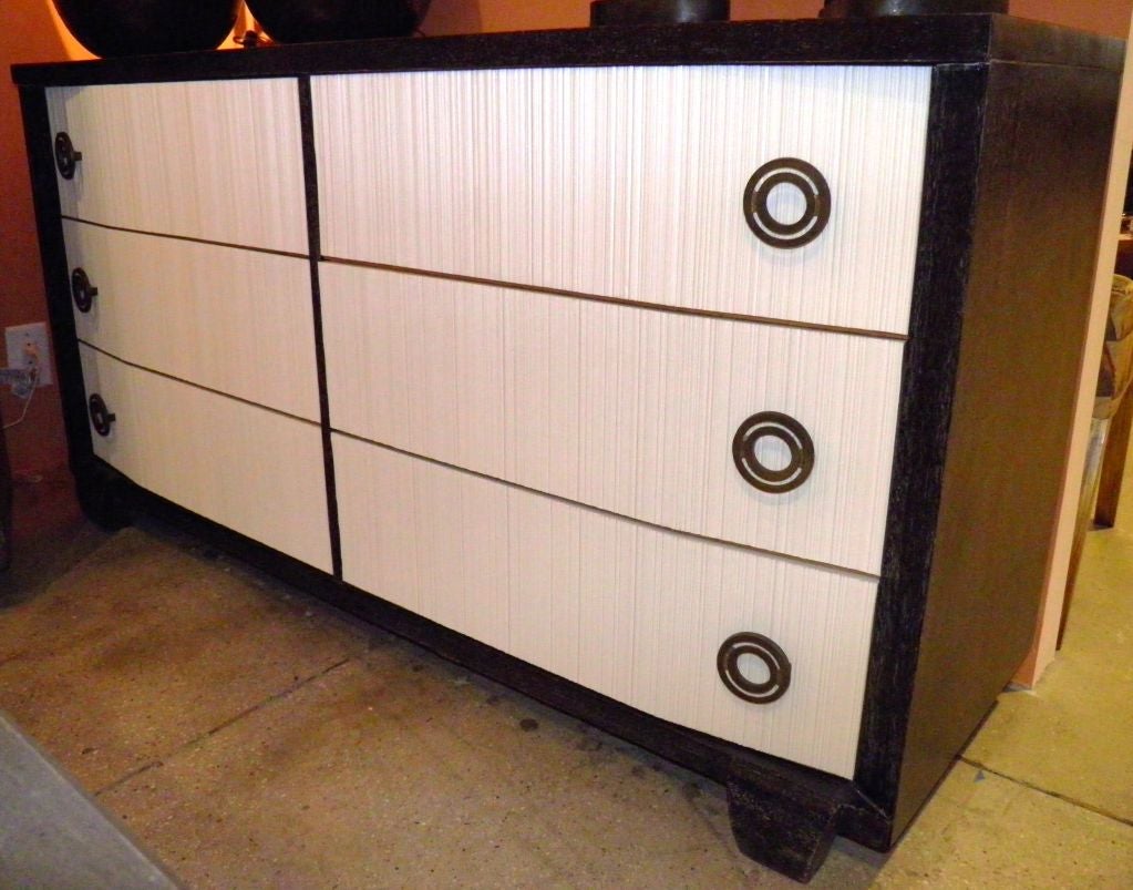 Cerused Mahogany dresser & nightstand suite