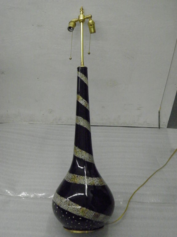 Pair of Large Exotic Tibetan Vessels with Lamp Application