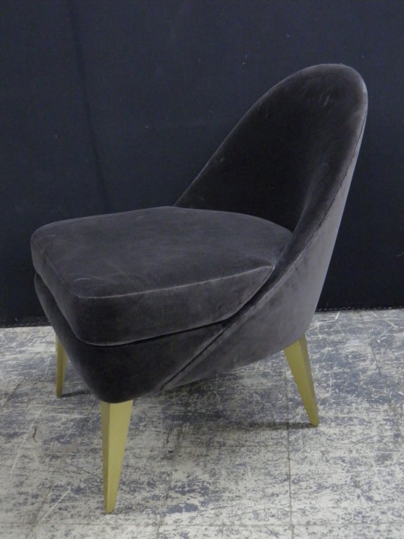 velvet slipper chair