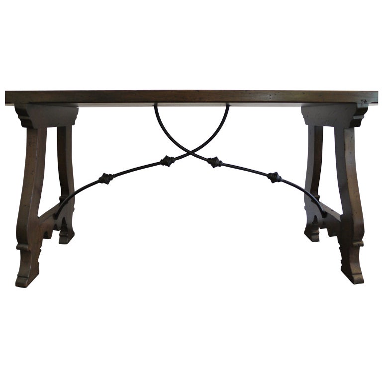 Unique, custom, Walnut Center Table For Sale at 1stDibs