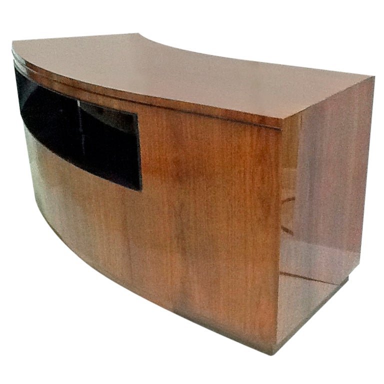 Chic and unique curved Rosewood desk