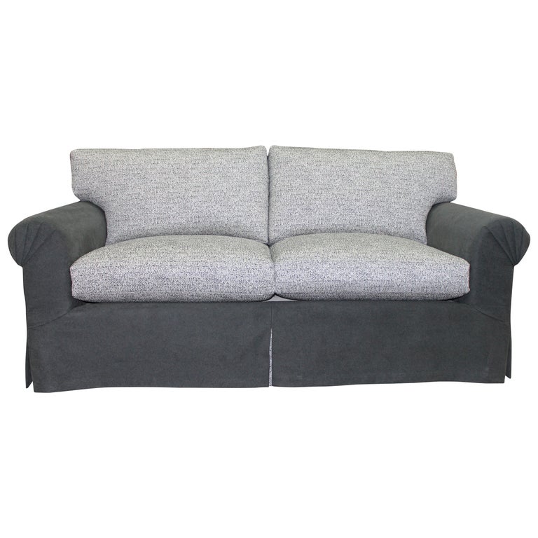Elegant and Very Comfortable, Fully Refurbished Sofa in Grey Flannel and  Linen For Sale at 1stDibs | refurbished sofas, refurbished couch, linen  look sofas