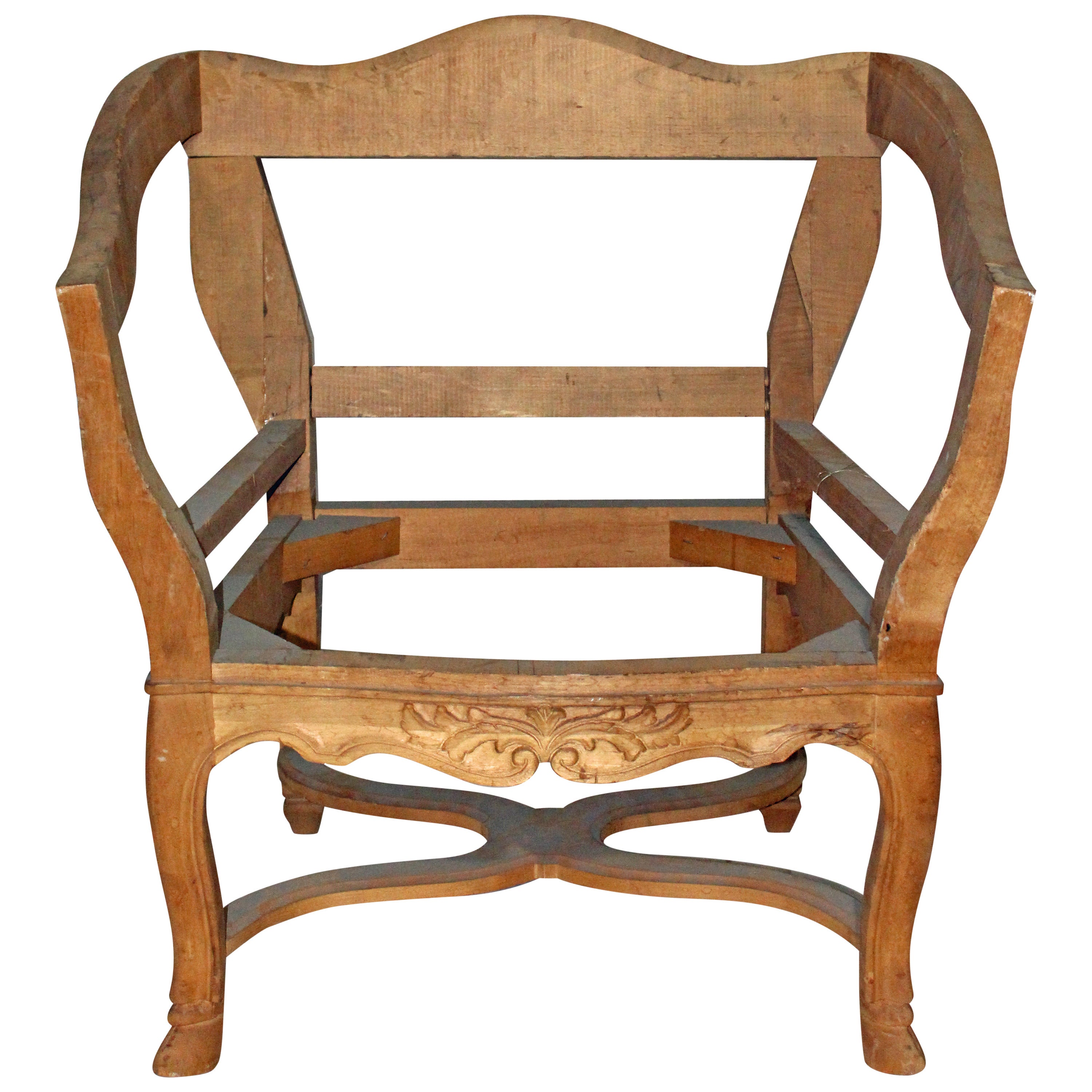 Hollywood regency style "Tulip" chair frame For Sale