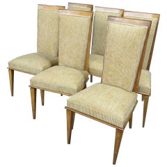 Chic and Fully Reupholstered Vintage Ash Dining Chairs