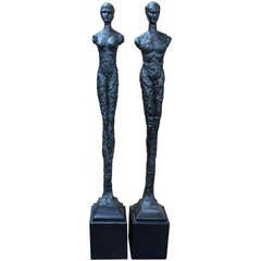 Giacometti Style Sculptures "He And She"
