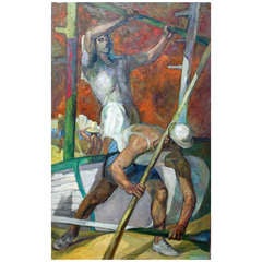 "Olympics" Oil on canvas  by Robert Frankenberg