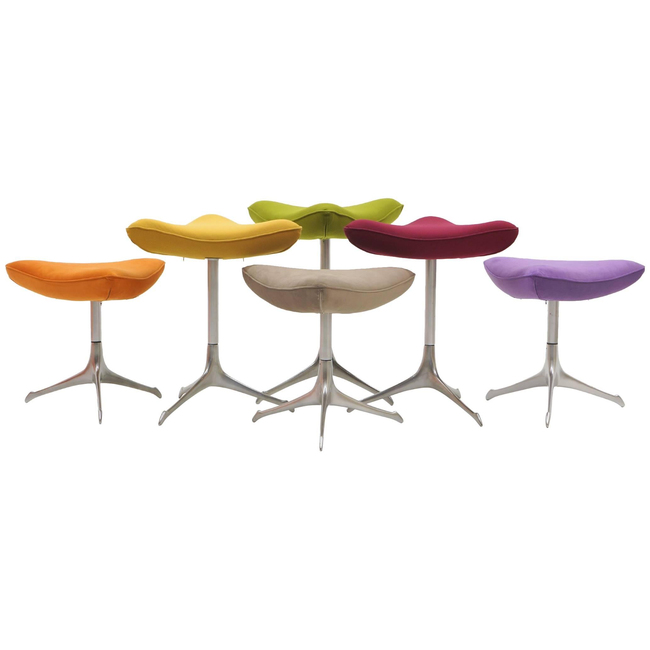 Vladimir Kagan Bar Stools and Ottomans - For Review by Kagan For Sale