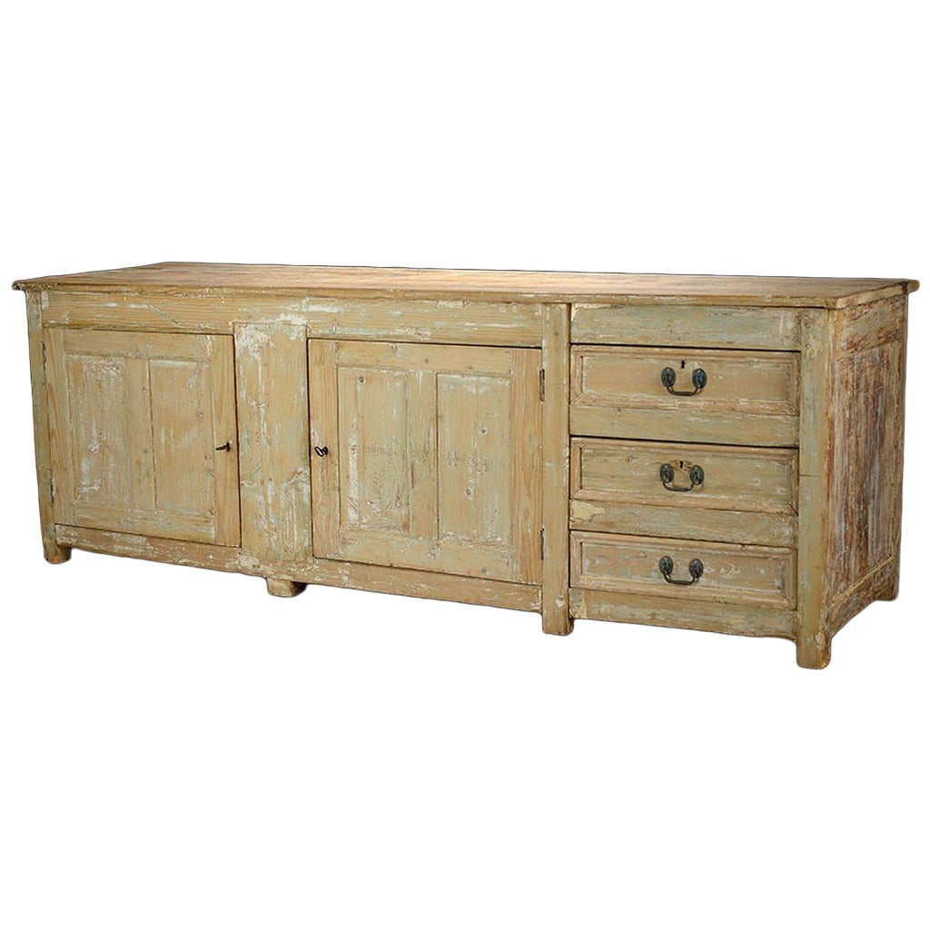 Antique French Pine Buffet For Sale