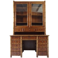 Antique Faux Bamboo Secretary