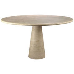 Vintage Italian Travertine Dining Table