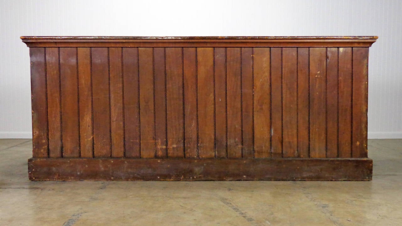 Wood Antique Tailor Shop Store Counter