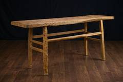 Antique Natural and Rustic Console Table