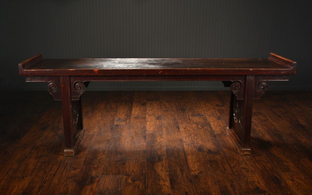 Antique Chinese Elm Altar Table Console with 