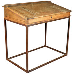 Antique Belgian Oak Flip Top Desk