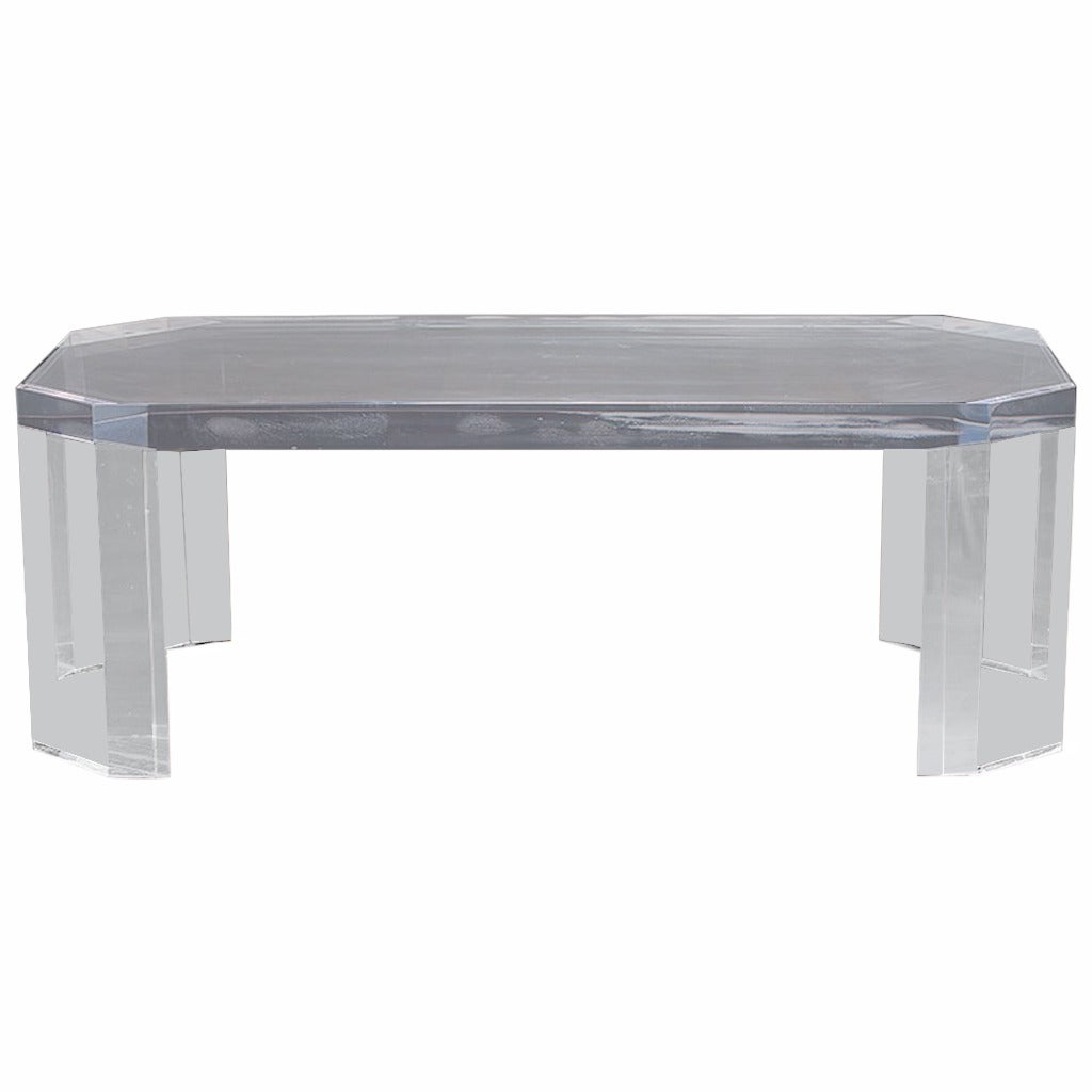 Vintage Angled Lucite Coffee Table