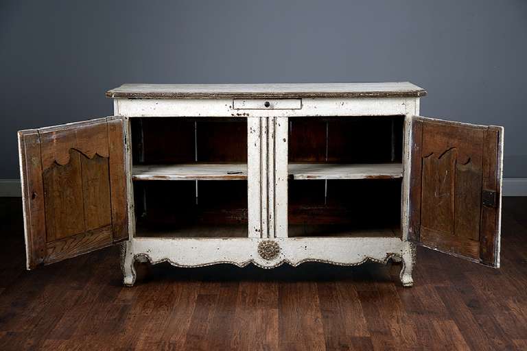 Antique White Painted French Buffet