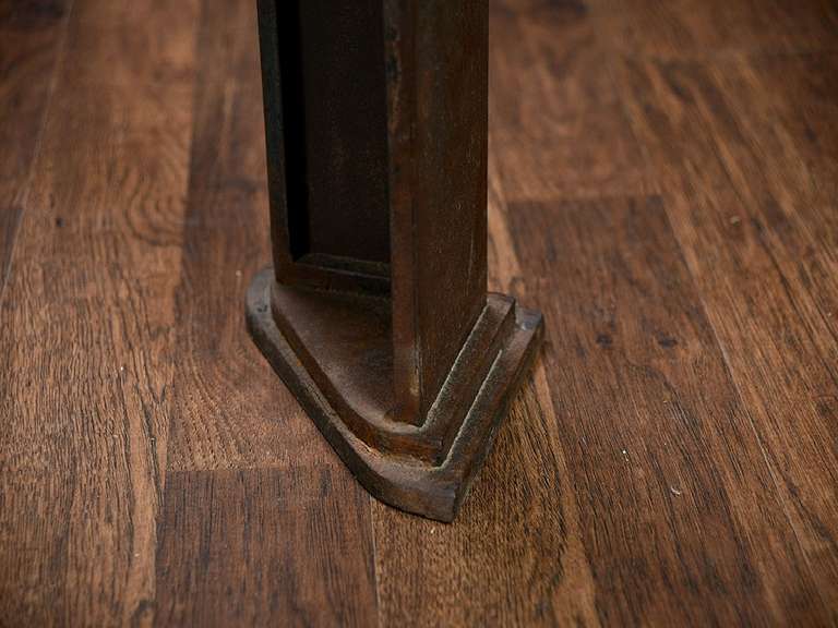 Antique French Iron and Teak Counter Table 3