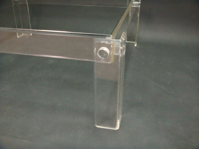 Square Lucite Coffee Table