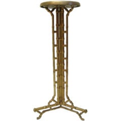 Vintage Gilded Faux Bamboo Plant Stand