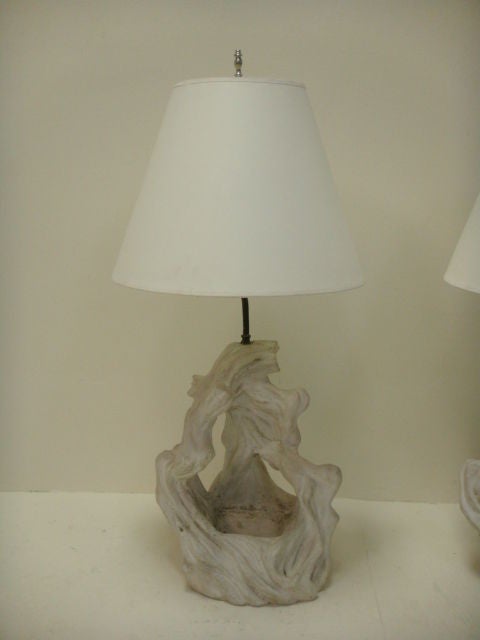 Pair of  Vintage Driftwood Lamps