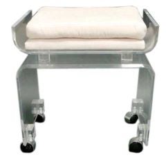 Lucite Bench with Cushion