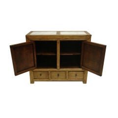 Antique Chinese Buffet with Inset White Marble Top