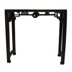Antique Chinese Console with Original Dark Lacquer