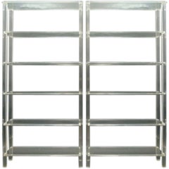 Pair of Vintage Lucite Etageres with Five Shelves