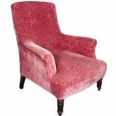 Vintage French Upholstered Library