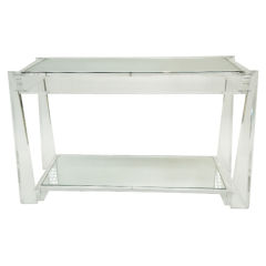 Vintage Tapered Leg Lucite Console