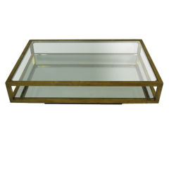 Vintage Floating Brass Coffee Table