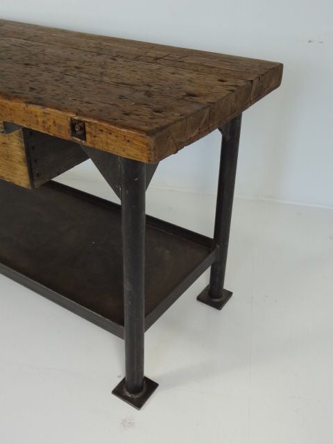 Antique French Pine Work Table For Sale 6