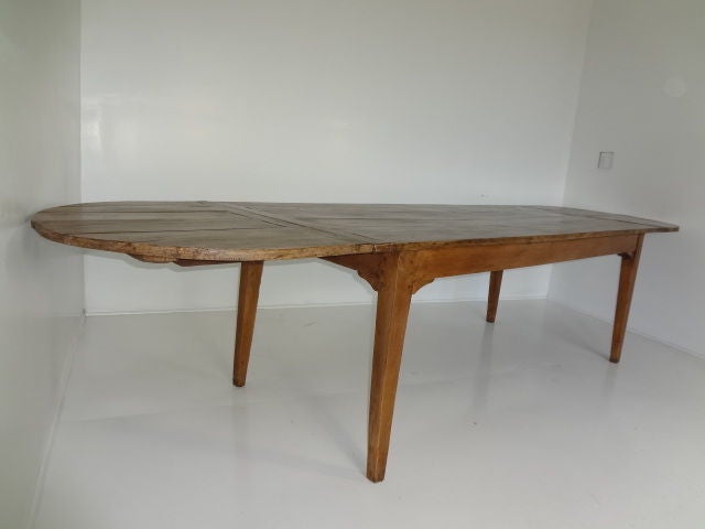 French Vintage Wine Tasting Table in Pear Wood