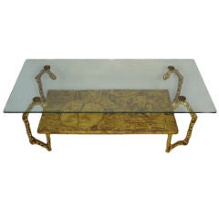 Vintage Gilded 2-Tier Coffee Table