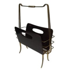 Vintage Wood Walled Magazine Rack