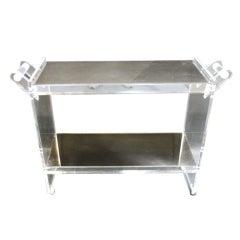 Vintage Lucite Two Tier Bar Cart